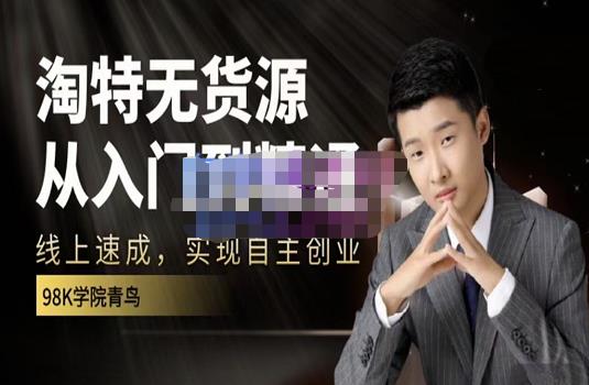 98k学院的淘特无货源线上速成课，从入门到精通，让你最小投入，最高回报-亿盟网-副业月入过万