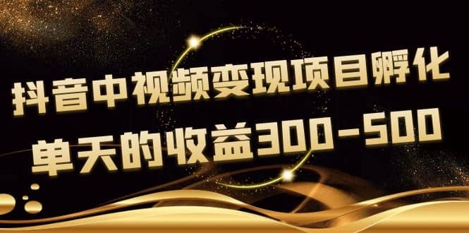 黄岛主《抖音中视频变现项目孵化》单天的收益300-500 操作简单粗暴-亿起创业网-副业兼职月入过万-自媒体、引流推广、网赚项目、短视频、技术教程等创业项目资源
