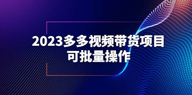 2023多多视频带货项目，可批量操作【保姆级教学】-亿起创业网-副业兼职月入过万