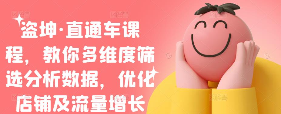 盗坤·直通车课程,教你多维度筛选分析数据,优化店铺及流量增长-亿盟网-副业月入过万
