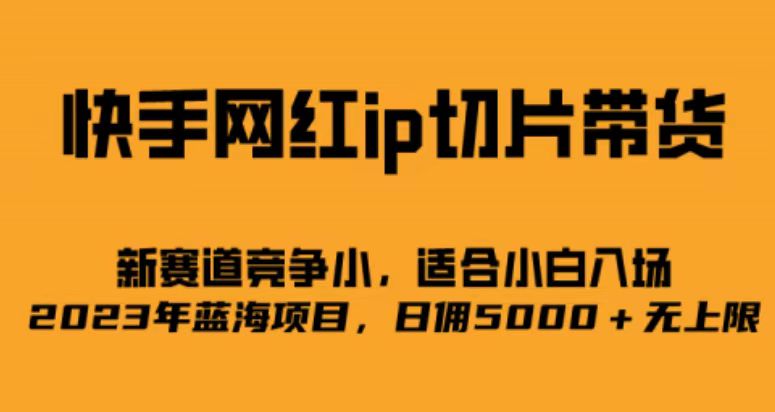 快手网红ip切片新赛道,竞争小事,适合小白 2023蓝海项目-亿盟网-副业月入过万