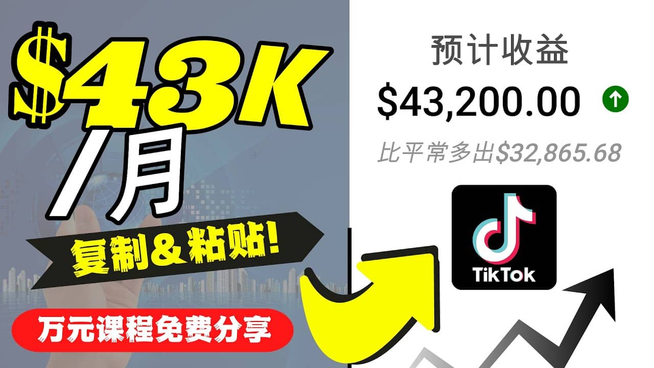 2022抖音国际版Tiktok赚钱项目:每天上传一个视频就轻松月入$43200美元-亿盟网-副业月入过万