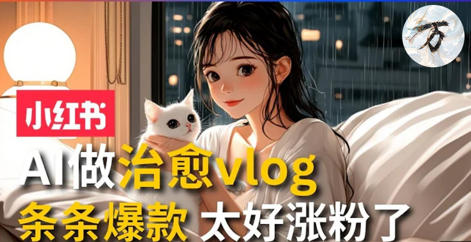 AI治愈系vlog动画视频,小红书7天 涨粉破千,商单报价1500+,0成本制作,日入2000+,有手就会 -亿起创业网-副业兼职月入过万-自媒体、引流推广、网赚项目、短视频、技术教程等创业项目资源