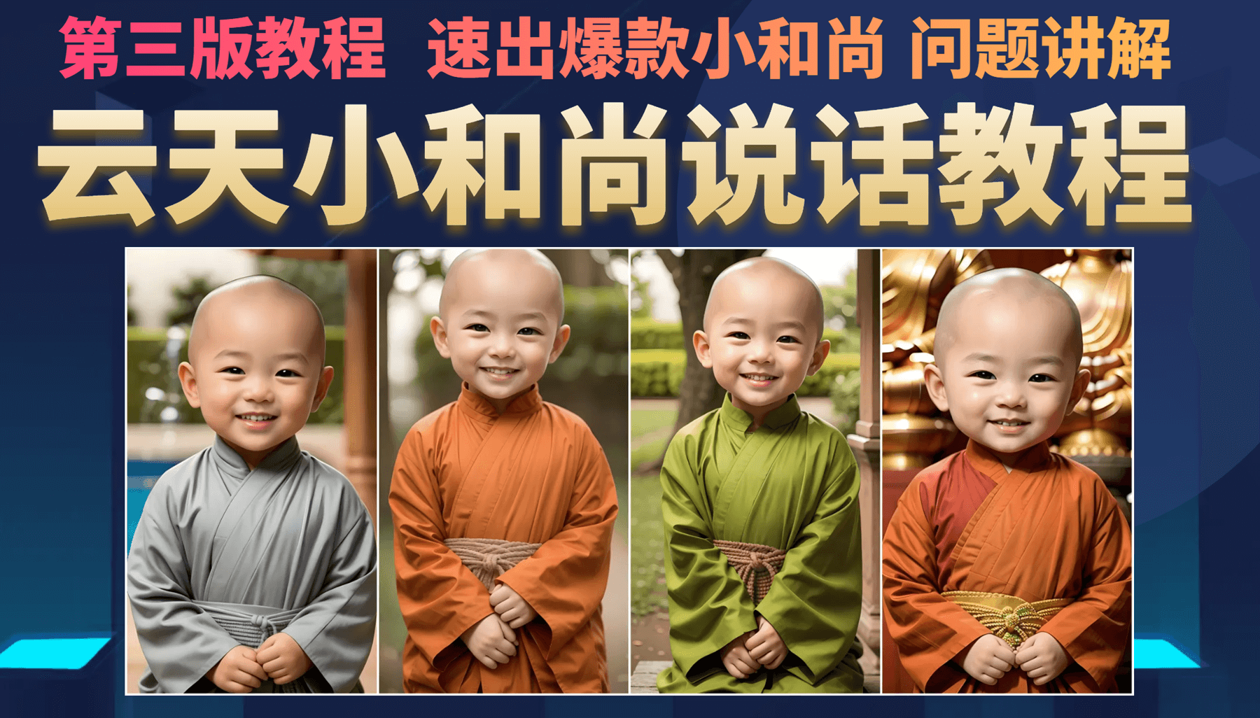 云天小和尚会说话，7天万粉（第3版教程）-亿盟网-副业月入过万