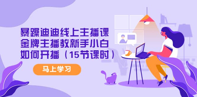 暴躁迪迪线上主播课，金牌主播教新手小白如何开播（15节课时）-亿起创业网-副业兼职月入过万