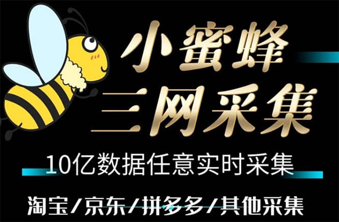 小蜜蜂三网采集,全新采集客源京东拼多多淘宝客户一键导出-亿起创业网-副业兼职月入过万-自媒体、引流推广、网赚项目、短视频、技术教程等创业项目资源