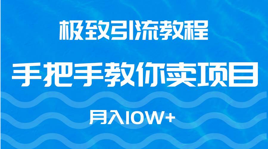 极致引流教程，手把手教你卖项目，月入10W+-亿盟网-副业月入过万