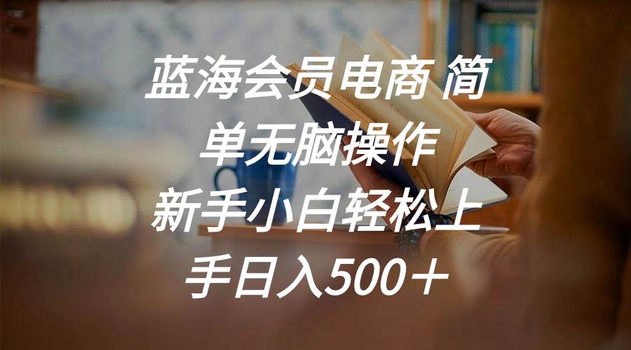 蓝海会员电商 简单无脑操作 新手小白轻松上手日入500＋-亿起创业网-副业兼职月入过万-自媒体、引流推广、网赚项目、短视频、技术教程等创业项目资源