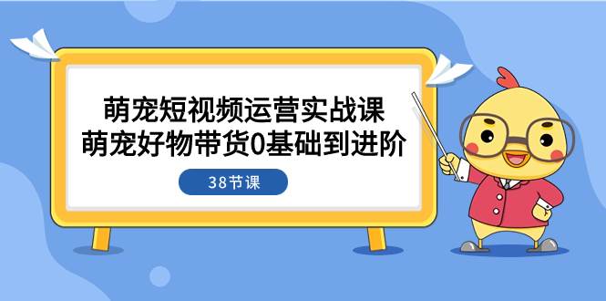 萌宠·短视频运营实战课：萌宠好物带货0基础到进阶（38节课）-亿起创业网-副业兼职月入过万