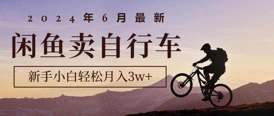 2024年6月最新闲鱼卖自行车，新手小白轻松月入3w+项目-亿起创业网-副业兼职月入过万-自媒体、引流推广、网赚项目、短视频、技术教程等创业项目资源