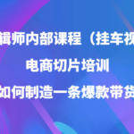 IP剪辑师内部课程（挂车视频），电商切片培训，教你如何制造一条爆款带货视频（更新）-亿佰盟网