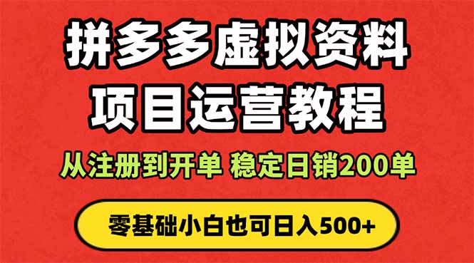 拼多多开店运营课程： 蓝海变现玩法，轻松实现睡后收入 零基础小白也可…-亿佰盟网