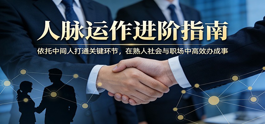 付费文章：人脉运作进阶指南，依托中间人打通关键环节，在熟人社会与职场中高效办成事-亿起创业网-副业兼职月入过万-自媒体、引流推广、网赚项目、短视频、技术教程等创业项目资源