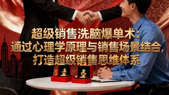超级销售洗脑爆单术:通过心理学原理与销售场景结合,打造超级销售思维体系-亿佰盟网
