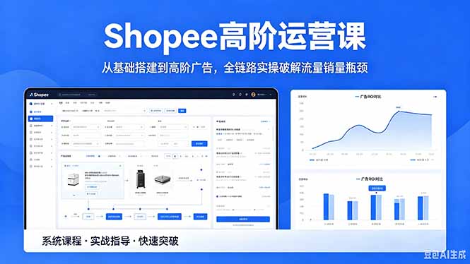 Shopee高阶运营课-2026年5月更新，从基础搭建到高阶广告，全链路实操破解流量销量瓶颈-亿起创业网-副业兼职月入过万-自媒体、引流推广、网赚项目、短视频、技术教程等创业项目资源