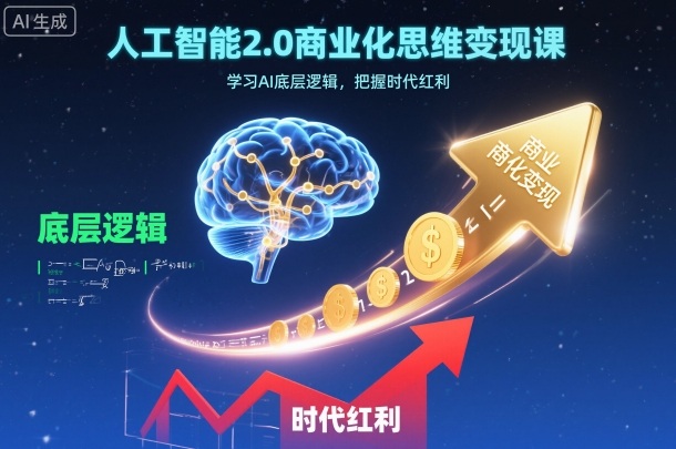 人工智能2.0商业化思维变现课，学习AI底层逻辑，把握时代红利-亿佰盟网