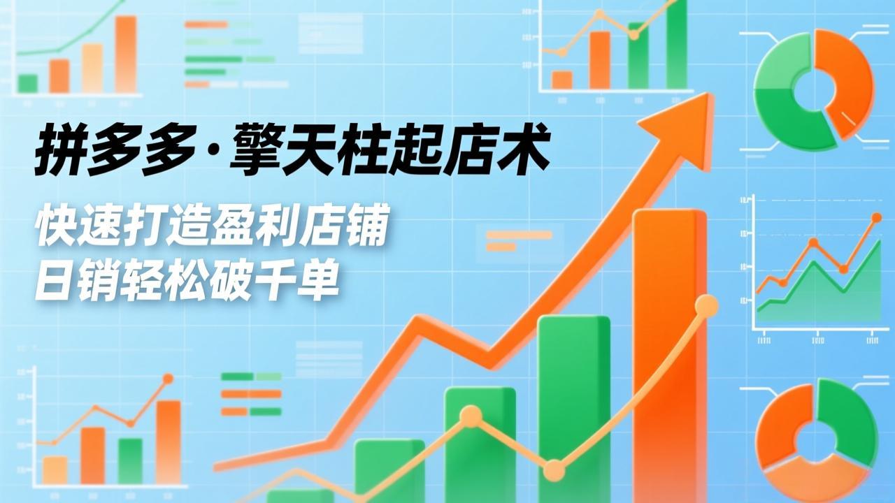 拼多多·擎天柱起店术，爆流布局、利润起飞、不断流，快速打造盈利店铺，日销破千单(更新-亿佰盟网