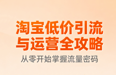 淘宝低价引流与运营全攻略(更新9月)-亿佰盟网