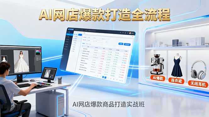 AI网店爆款商品打造实战班：AI技术实现商品图智能处理，快速搭建AI网店-亿佰盟网