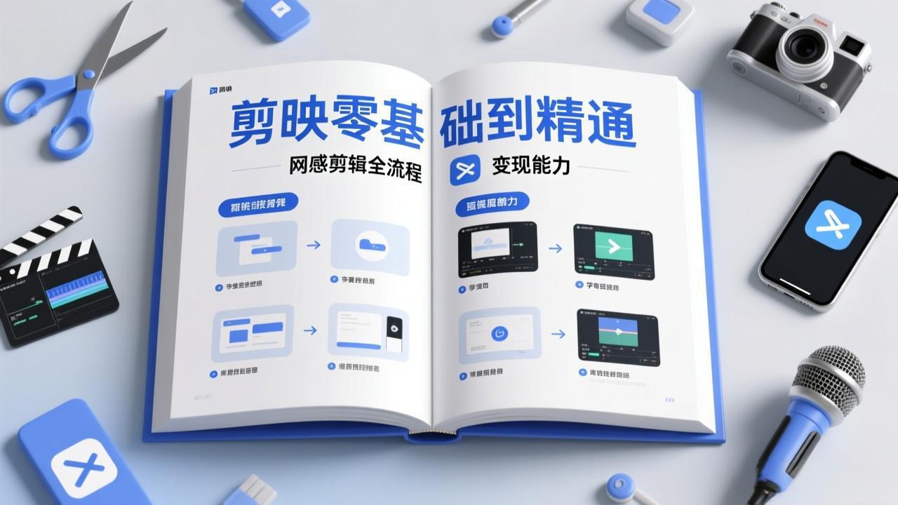 剪映零基础也能快速上手，从入门到精通掌握网感剪辑全流程，掌握能直接变现的剪辑能力-亿佰盟网