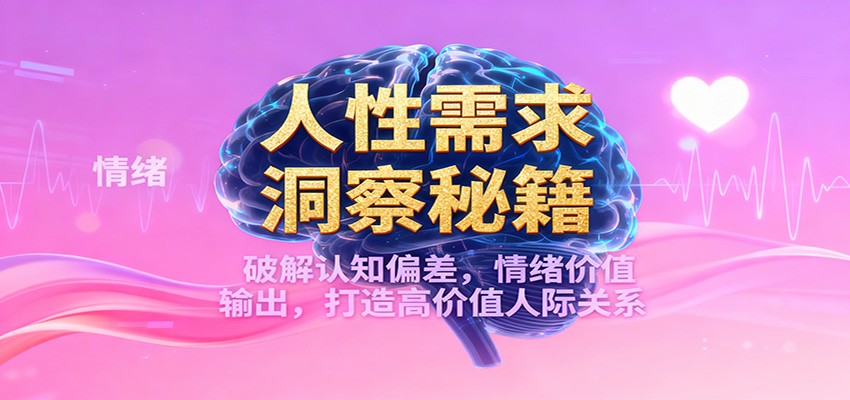 人性需求洞察秘籍,破解认知偏差,情绪价值输出,打造高价值人际关系-亿佰盟网