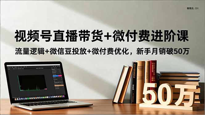视频号直播带货+微付费进阶课：流量逻辑+微信豆投放+微付费优化，新手月销破50万-亿佰盟网