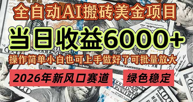 2026年新风口赛道，当日6000+以上，可批量放大，月收入20万+，长期绿色稳定的项目-亿佰盟网