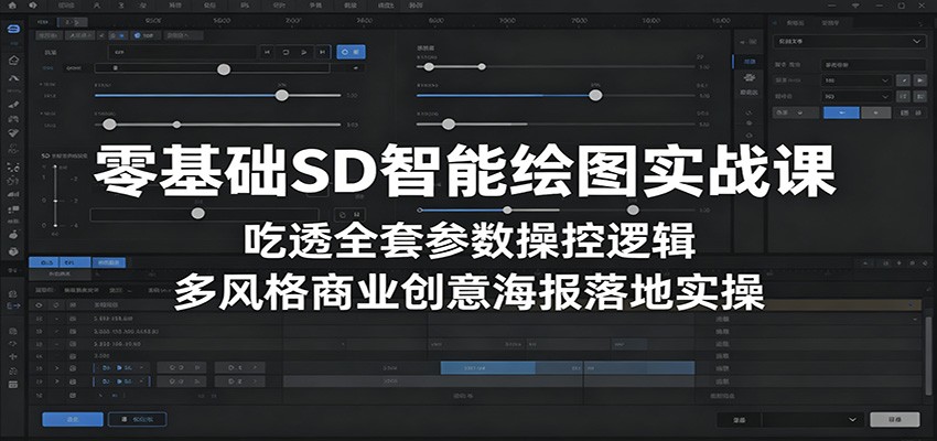 零基础SD智能绘图实战课：吃透全套参数操控逻辑，多风格商业创意海报落地实操-亿起创业网-副业兼职月入过万-自媒体、引流推广、网赚项目、短视频、技术教程等创业项目资源