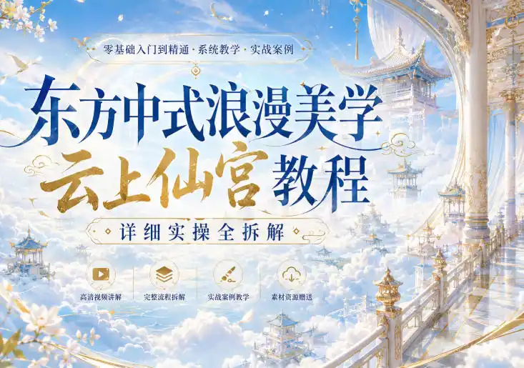 东方中式浪漫美学云上仙宫教程，详细实操全拆解-亿起创业网-副业兼职月入过万-自媒体、引流推广、网赚项目、短视频、技术教程等创业项目资源