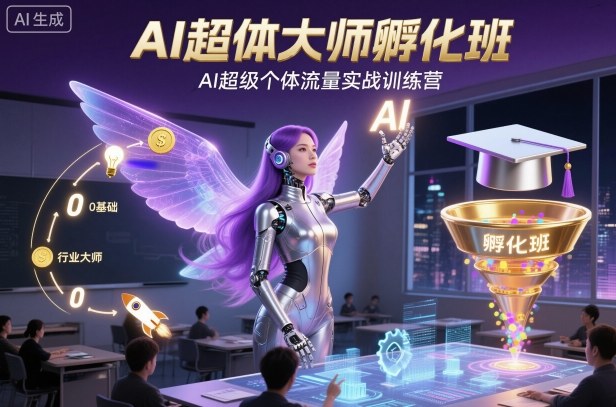 AI超体大师孵化班，AI超级个体流量实战训练营-亿佰盟网