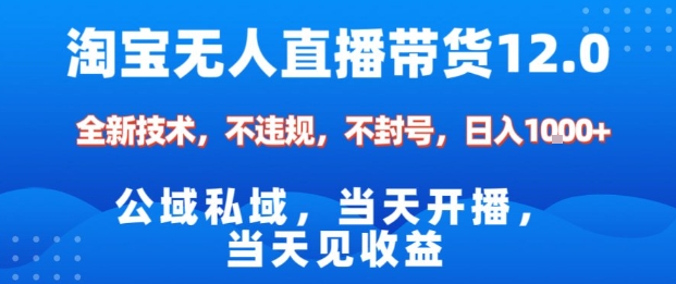 淘宝无人直播12.0,公域私域技术,不封号,不违规布局双十一流量风口,日入1k(独家技术)【揭秘】-亿佰盟网
