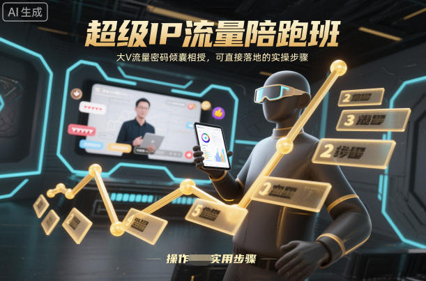 超级IP流量陪跑班，大V流量密码倾囊相授，可直接落地的实操步骤-亿佰盟网