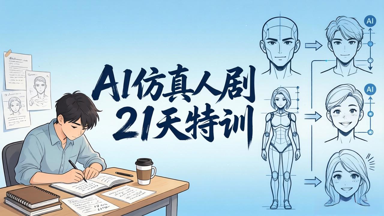 AI仿真人剧21天特训-更新：从剧本到成片全流程实战，掌握角色一致性与变现方法-亿起创业网-副业兼职月入过万-自媒体、引流推广、网赚项目、短视频、技术教程等创业项目资源