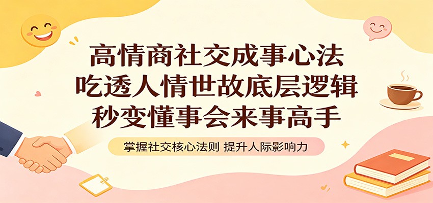 高情商社交成事心法：吃透人情世故底层逻辑，秒变懂事会来事高手-亿起创业网-副业兼职月入过万-自媒体、引流推广、网赚项目、短视频、技术教程等创业项目资源