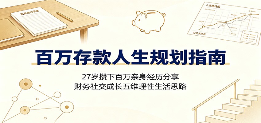 百万存款人生规划指南：27岁攒下百万亲身经历分享，财务社交成长五维理性生活思路-亿起创业网-副业兼职月入过万-自媒体、引流推广、网赚项目、短视频、技术教程等创业项目资源