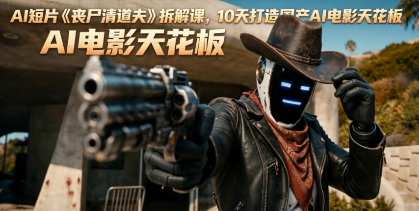 AI短片《丧尸清道夫》拆解课，10天打造国产AI电影天花板-亿起创业网-副业兼职月入过万-自媒体、引流推广、网赚项目、短视频、技术教程等创业项目资源