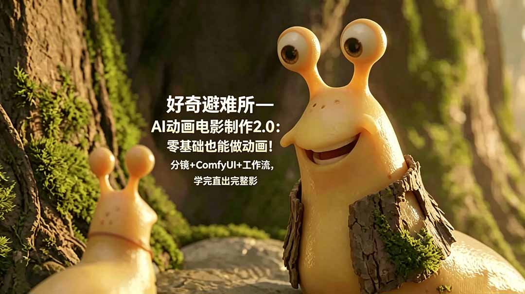 好奇避难所—AI动画电影制作2.0：零基础也能做动画！分镜+ComfyUI+工作流，学完直出完整影片-亿起创业网-副业兼职月入过万-自媒体、引流推广、网赚项目、短视频、技术教程等创业项目资源