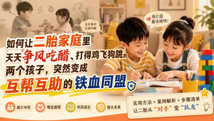 付费文章：如何让二胎家庭里天天争风吃醋、打得鸡飞狗跳的两个孩子，突然变成互帮互助的铁血同盟？-亿起创业网-副业兼职月入过万-自媒体、引流推广、网赚项目、短视频、技术教程等创业项目资源