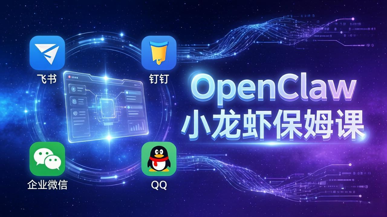 OpenClaw小龙虾保姆课： Windows/macOS/Linux/Docker全系统安装，飞书+钉钉+企业微信+QQ 全接入-亿佰盟网