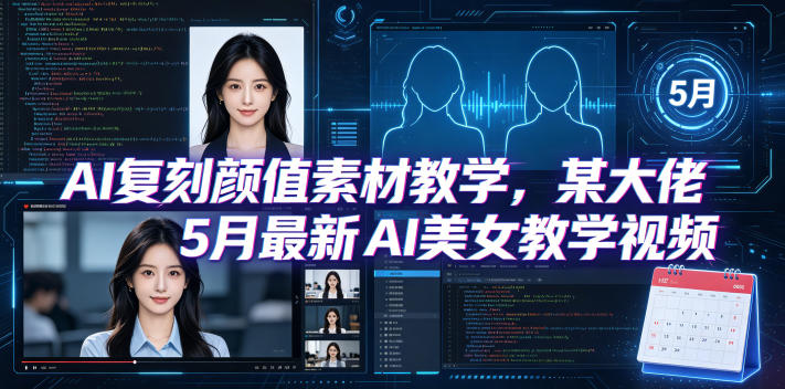 AI复刻颜值素材教学，某大佬5月最新AI美女教学视频，内含4月好物复刻教学-亿起创业网-副业兼职月入过万-自媒体、引流推广、网赚项目、短视频、技术教程等创业项目资源