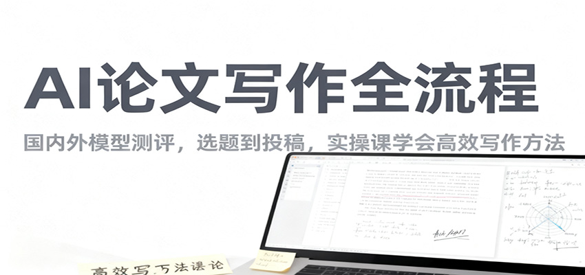 AI论文写作全流程，国内外模型测评，选题到投稿，实操课学高效写作方法-亿佰盟网