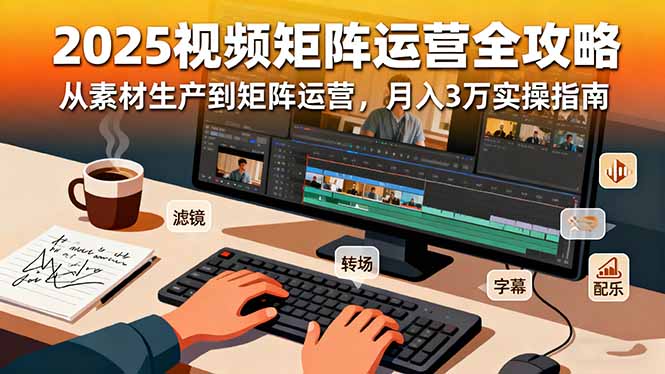 2025短视频矩阵运营全攻略：从素材生产到矩阵运营，月入3万实操指南-亿佰盟网