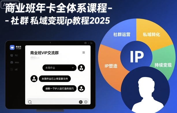 商业班年卡全体系课程-社群私域变现ip教程2025-亿佰盟网