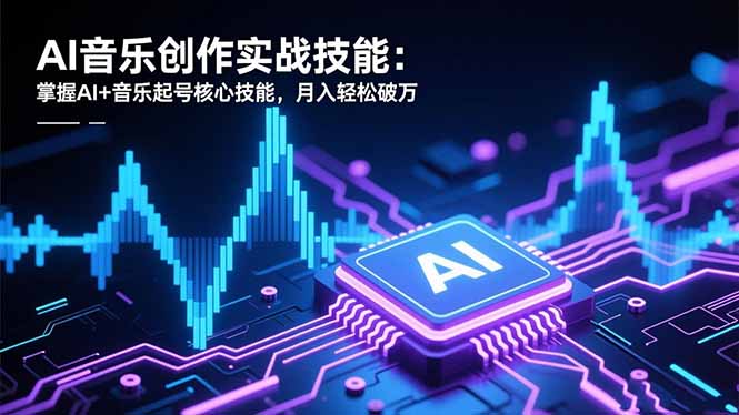 AI音乐创作实战技能：掌握AI+音乐起号核心技能，月入轻松破万-亿佰盟网