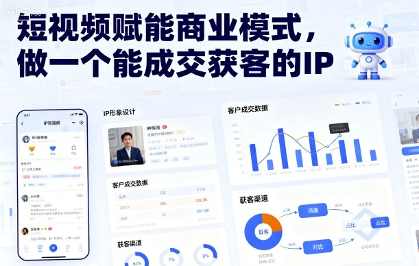 短视频赋能商业模式,做一个能成交获客的IP-亿佰盟网