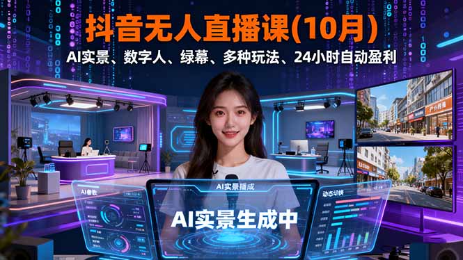 抖音无人直播课(10月-亿佰盟网