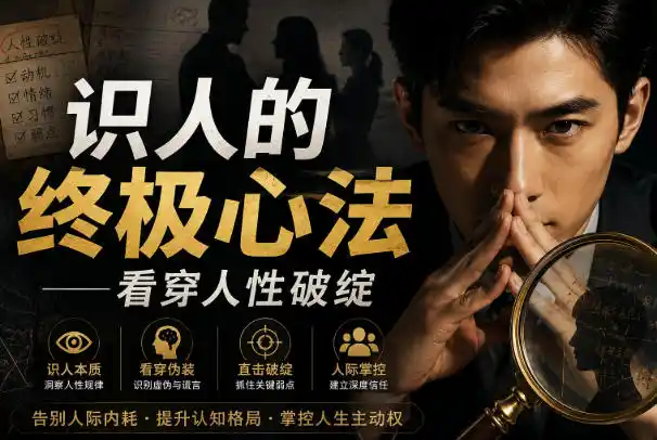 付费文章：识人的终极心法——看穿人性破绽-亿起创业网-副业兼职月入过万-自媒体、引流推广、网赚项目、短视频、技术教程等创业项目资源