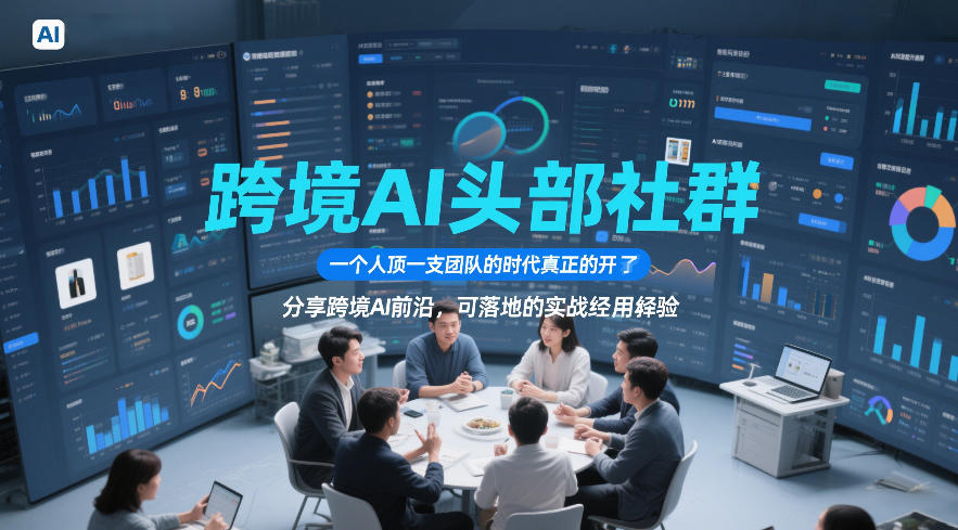 跨境AI头部社群，一个人顶一支团队的时代真正的开始了，分享跨境AI前沿，可落地的实战经验(更新4月22日)-亿起创业网-副业兼职月入过万-自媒体、引流推广、网赚项目、短视频、技术教程等创业项目资源