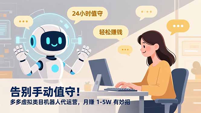 告别手动值守！多多虚拟类目机器人代运营，月赚 1-5W 有妙招-亿佰盟网