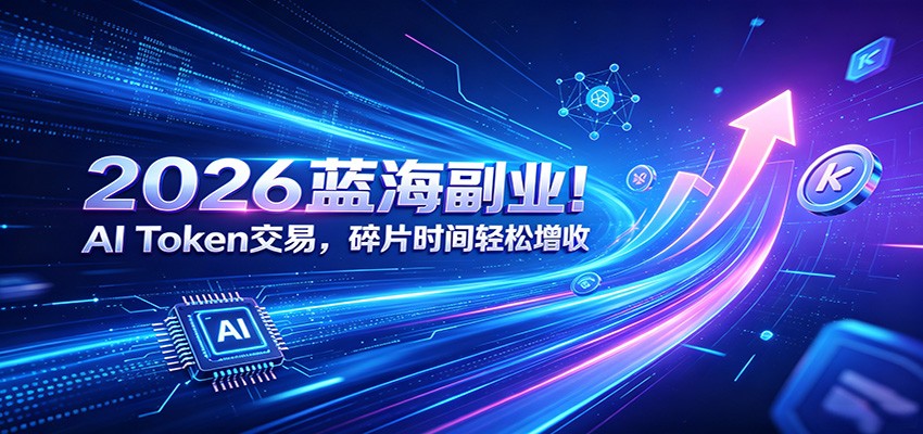 2026蓝海副业！AI Token交易，碎片时间轻松增收-亿起创业网-副业兼职月入过万-自媒体、引流推广、网赚项目、短视频、技术教程等创业项目资源